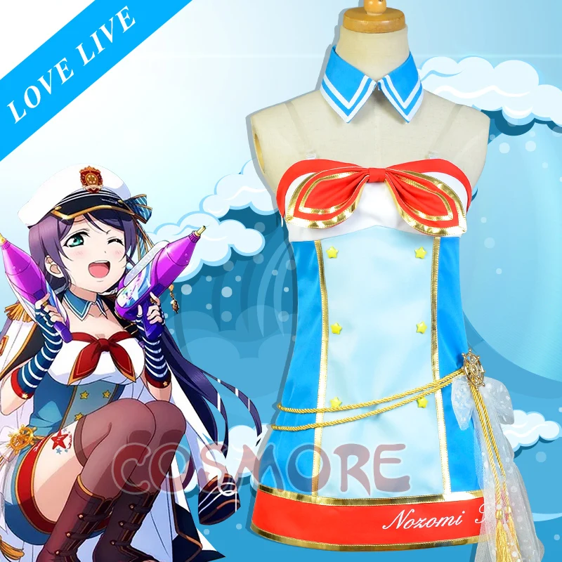 Костюм Моряка LoveLive Love Live Tojo Nozomi Темно Синяя Униформа для девочек морской аниме