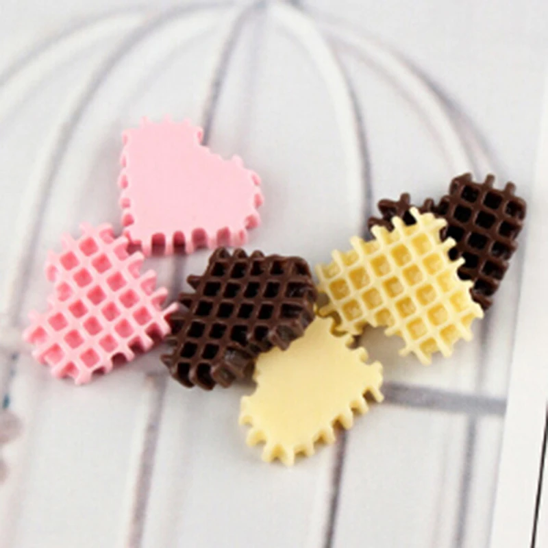 

10pcs Love Biscuits Mobile Phone Shell Crystal Mud DIY Resin Accessories