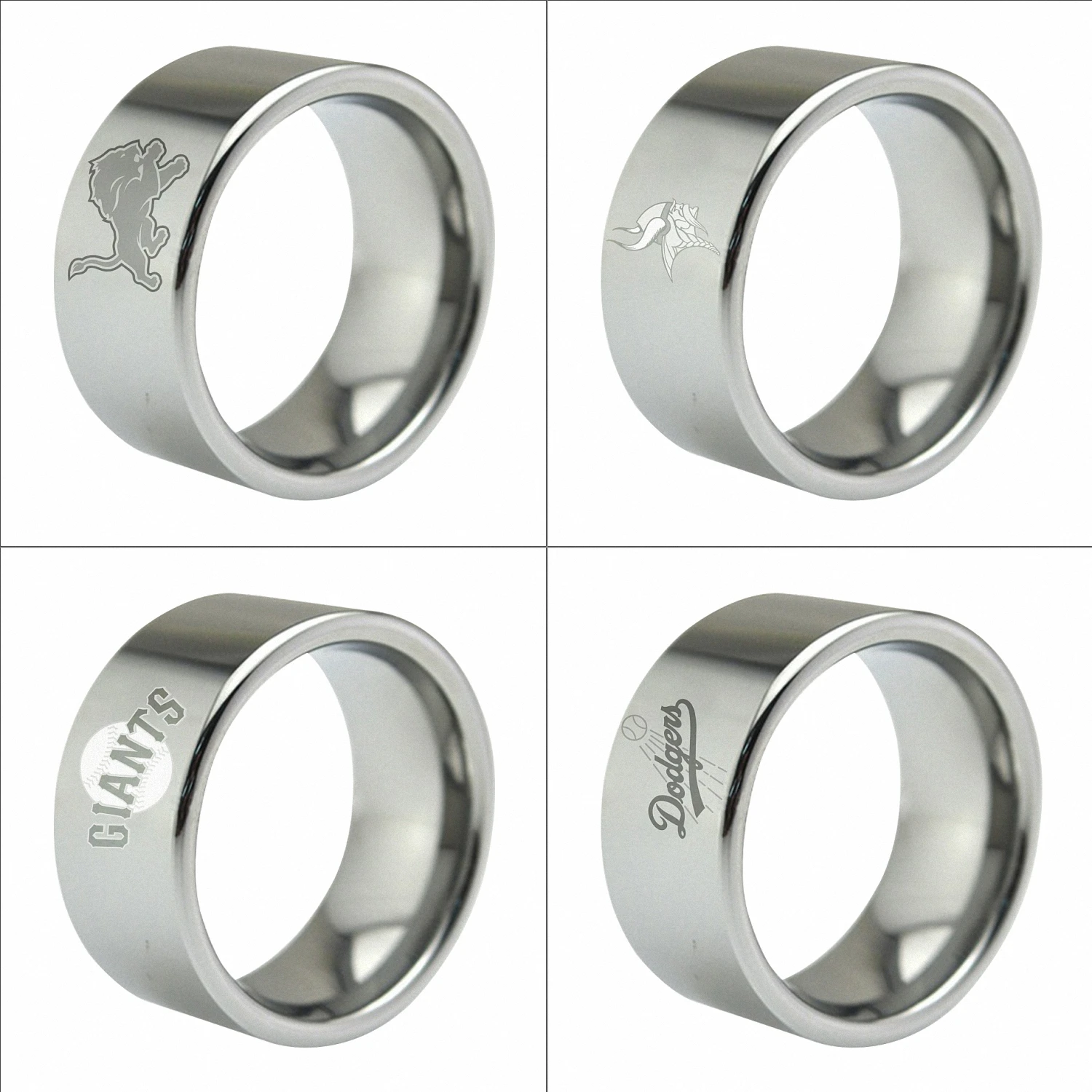 Size 5 To13 The Tungsten Lord Ring Silver Detroit Lions Minnesota Vikings San Francisco Giants Famous Jewelry | Украшения и