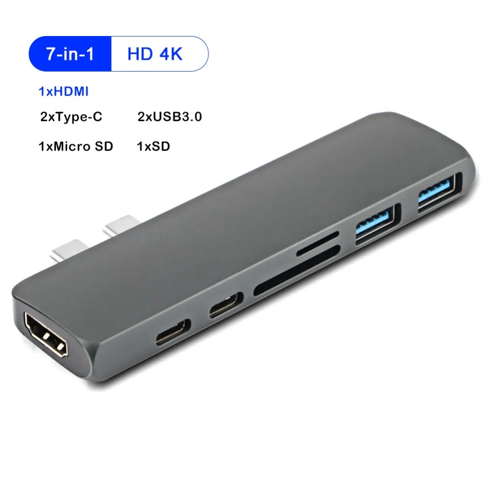 Адаптер USB C для Type 3 0 HDMI Micro SD MacBook Samsung Galaxy S9/S8 Huawei P20 Pro Surface pro 4|Картридеры| |
