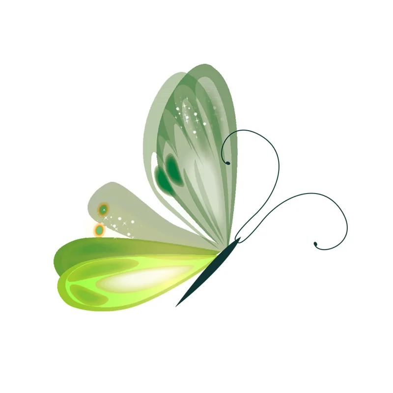 

YJZT 13.6CM*11.5CM Gorgeous Butterfly Personality Decal PVC Motorcycle Car Sticker 11-00677