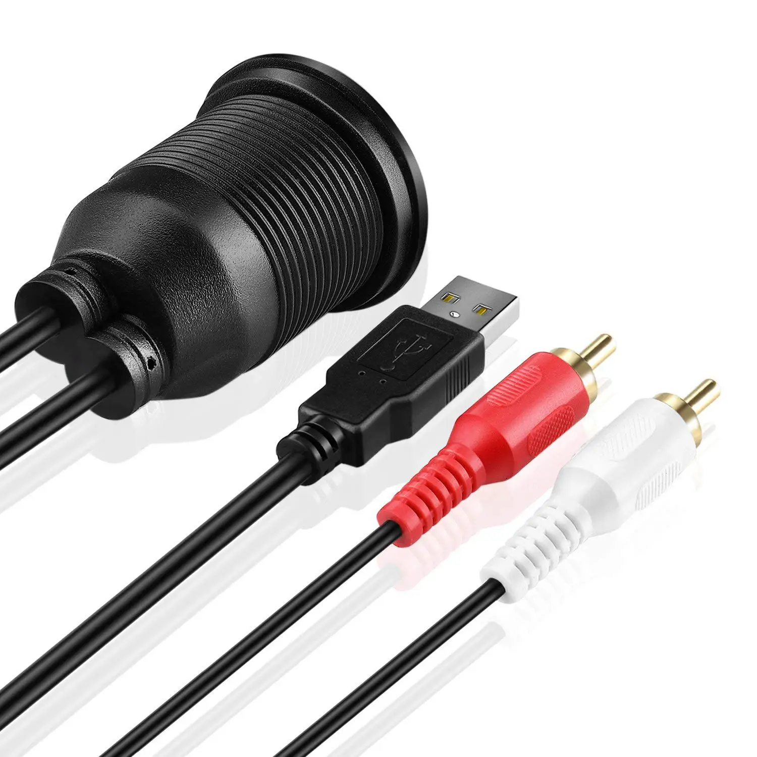 USB RCA кабель для скрытого монтажа-панель приборной панели порт крепления + к 3 5 мм