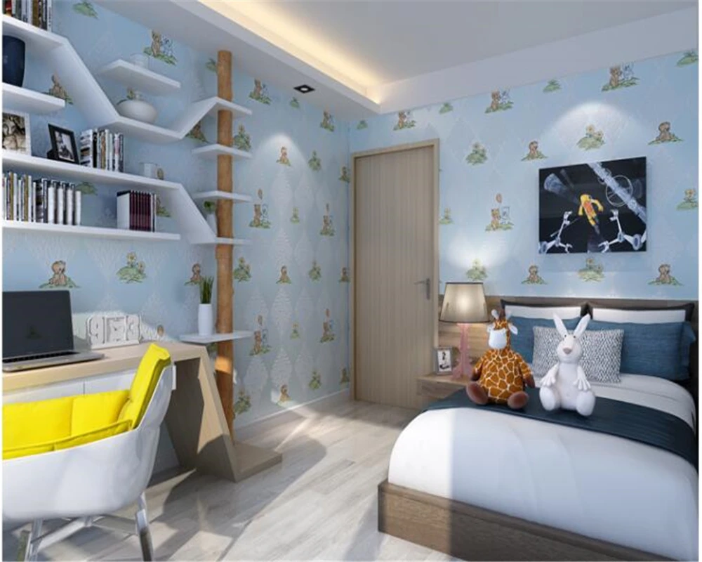 Обои beibehang 3d для украшения детской комнаты с изображением медведя|3d wallpaper|bedroom