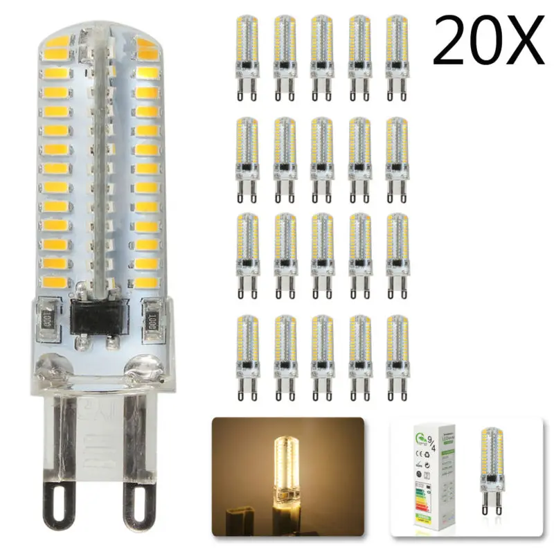 20x G9 SMD3014 светильник Лампочка 8 Вт светодиодный капсулы Светодиодный точечный
