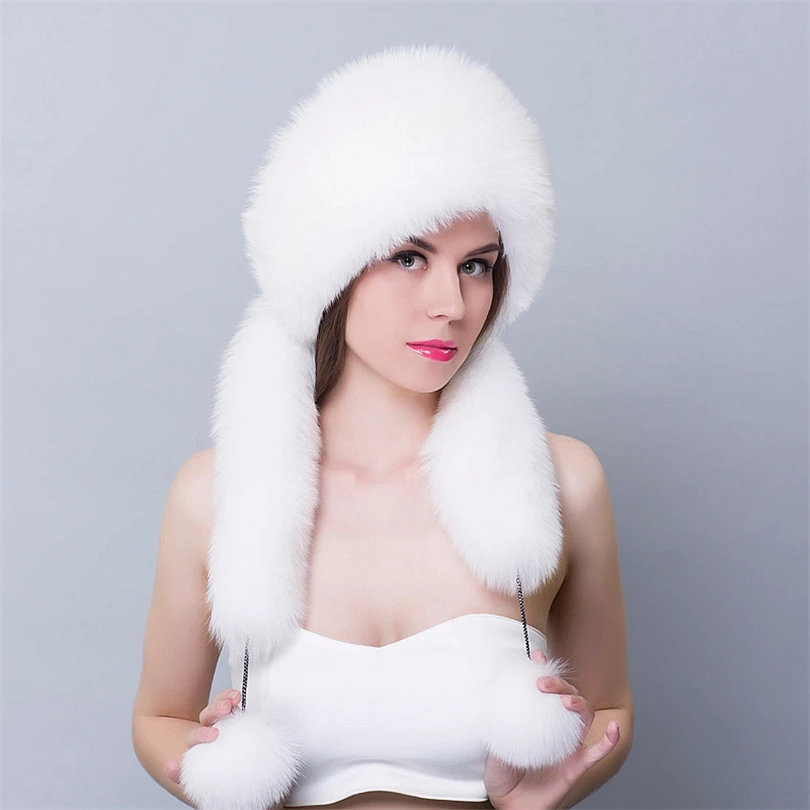 Женская меховая шапка бомбер зимние шапки и головные уборы из натурального