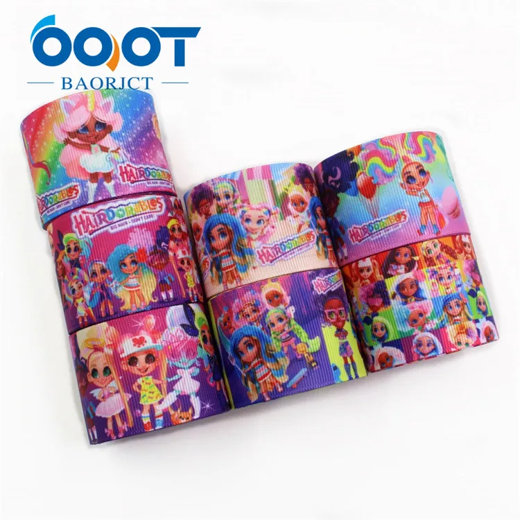 7 each one yards OOOT BAORJCT I-19306-516, 38 мм, 10 ярдов мультфильм термотрансферные печатные корсажные ленты, лук кепки DIY аксессуары украшения - Цвет: 7 each one yards