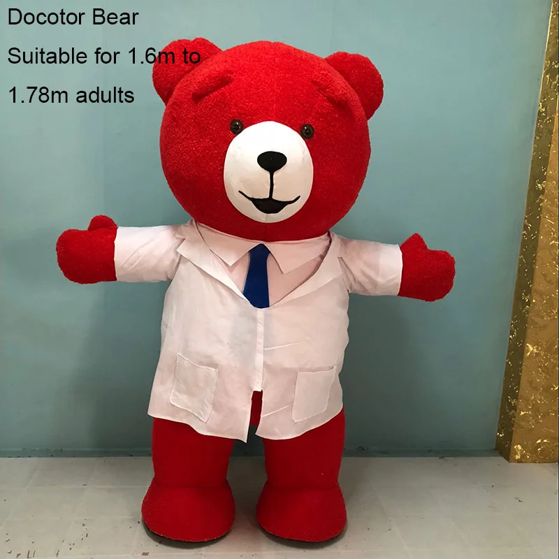 Doctor Bear Талисман Медведь надувной костюм настроить взрослый подходит для плюшевого медведя талисман костюм животного костюм - Цвет: Doctor Bear