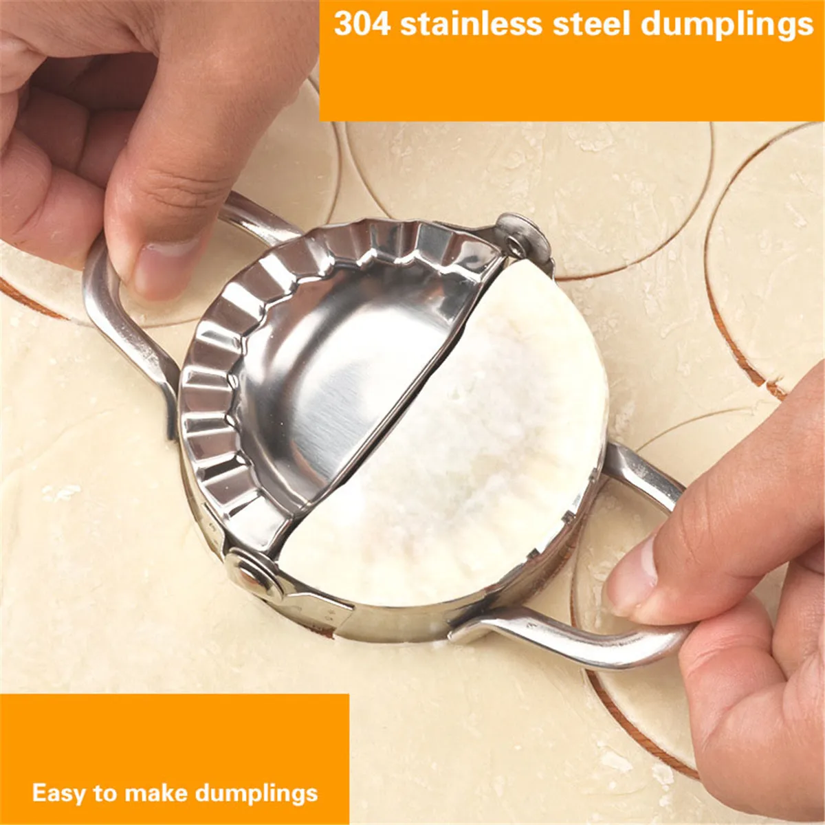 

Stainless Steel Empanada Dumpling Ravioli Maker Dough Press Mold Kitchen DIY Pie Makings