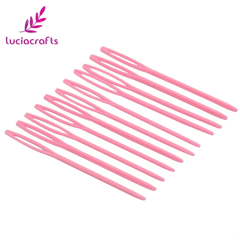 Lucia crafts, 12 шт./лот, 7 см, пластиковые спицы для вязания, инструмент для шитья швов, игла для рукоделия, искусство и ремесла, J0217