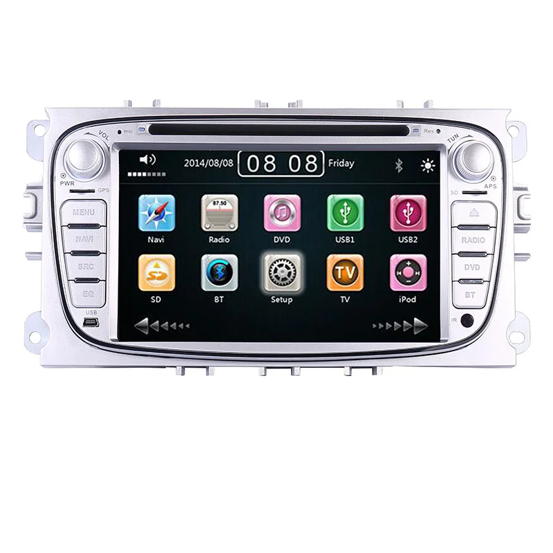Два Din 7 дюймов машинный DVD проигрыватель для FORD Focus S MAX Mondeo C Galaxy 3G GPS навигации