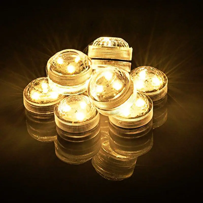 20 штук 3 светодиода tealight погружной лампы в форме свечи светодиодные фонари