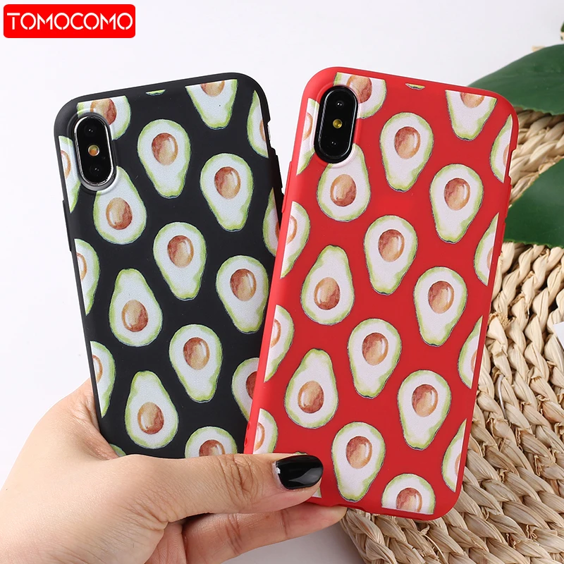 Милый мягкий силиконовый матовый чехол из ТПУ с изображением авокадо для iPhone 11 6 6S