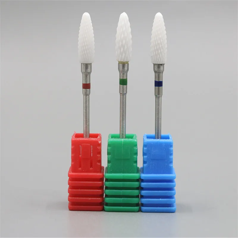 3 шт. Керамика бор для дизайна ногтей инструменты фрезы аппарат электродрели