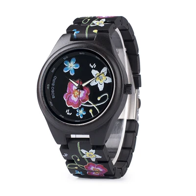 P06-1 Бобо птица LP06 Saat с цветами модные Дизайн кварц Reloj Hombre Прохладный Часы Для мужчин Для женщин Поддержка Прямая поставка - Цвет: P06-1