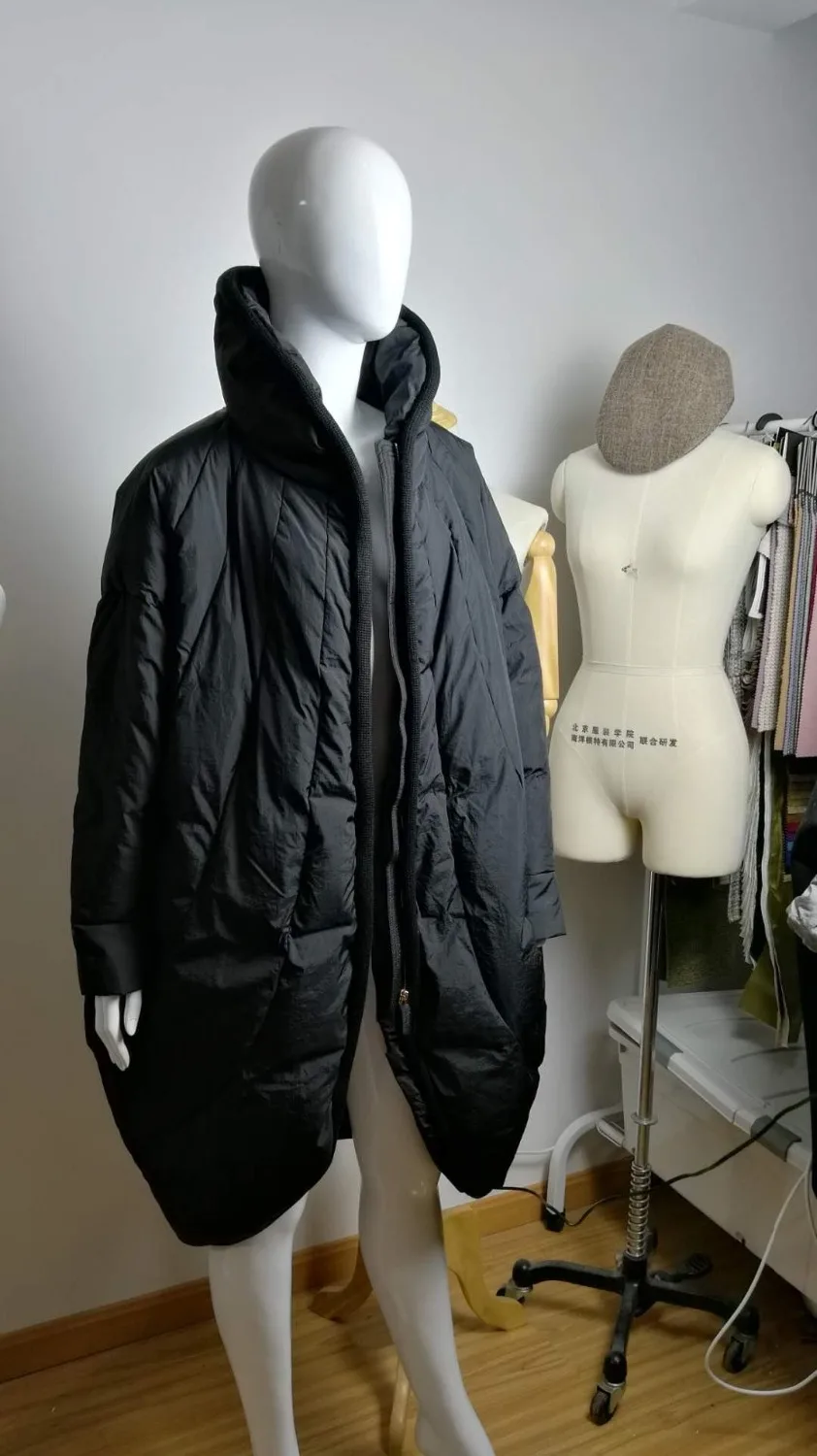 Пуховик женский зимний свободный плотный | Женская одежда