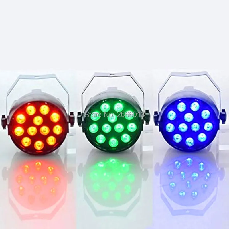 DJ диско проектор RGB 3в1 LED плоский портативный мини сценический прожектор 12