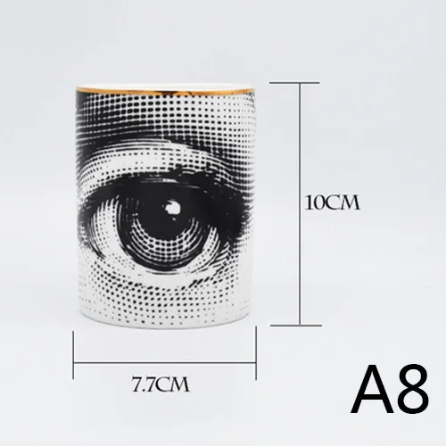 H Nordic моды Fornasetti ваза Красота лицо цилиндрический жардиньерка для цветы цветочный Art аксессуары прекрасное украшение стола - Цвет: H