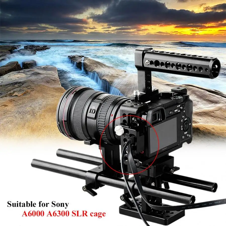 1/4 винты кабельный замок зажим для Sony A6000 A6300 DSLR камера клетка зажимной протектор