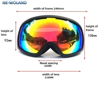 2018 new arrival snow goggles with clipping reading glasses available anti foganti glare ce and ansiz87 1 certification