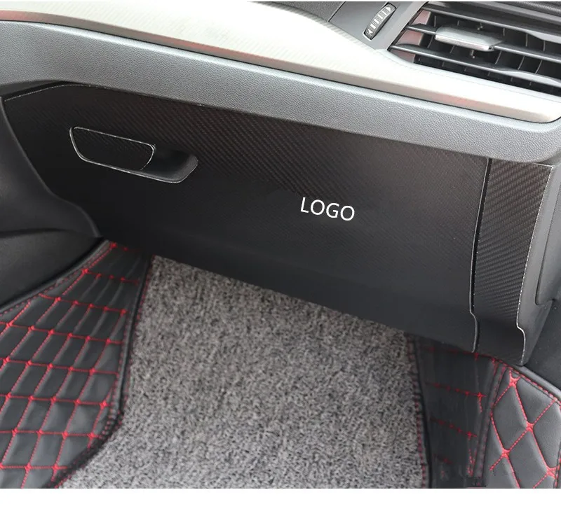 Пилот пассажирских кожа углеродного волокна Защитный Anti-Удар Pad Коврик для Ford Focus AAB249