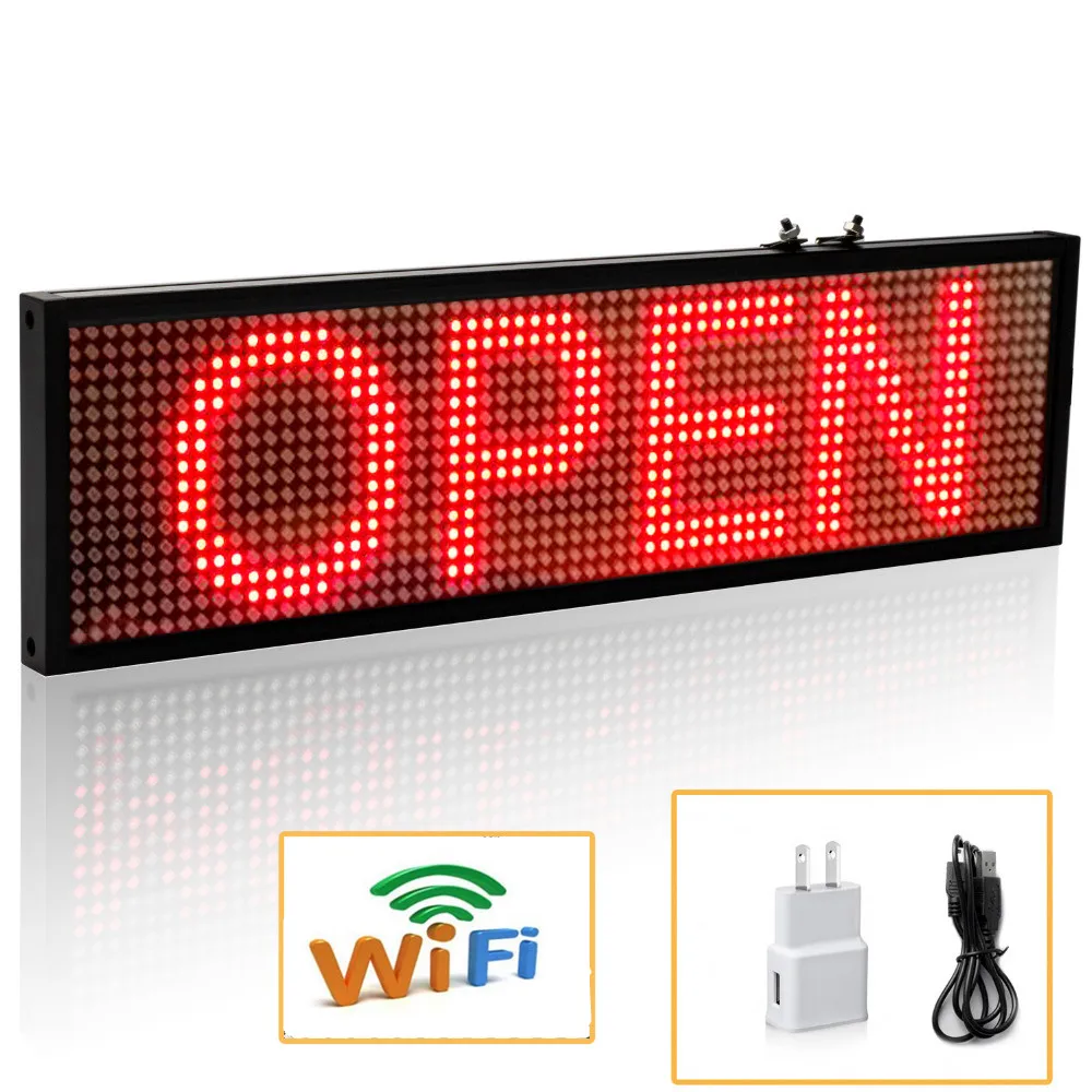 34 см P5 Smd красный WiFi светодиодный знак крытый витрина открытый Программируемый