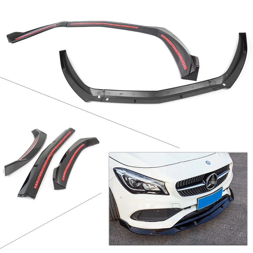 Накладка на передний бампер для Benz CLA 45 AMG W117 CLA200/CLA250 CLA45 бампер AMG CLA180- глянцевый черный общий только