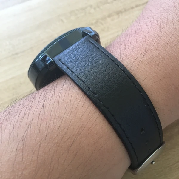 20 мм 22 мм кожаная Петля для samsung galaxy watch 42 мм 46 мм gear sport S2 S3 классический Frontier Band huami amazfit Bip huawei gt 2