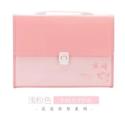 flower pink Сумка для органов, переносная посылка для файлов, банкнот, посылка для хранения информации, beg A4 foider, многослойная Студенческая тестовая папка - Цвет: flower pink