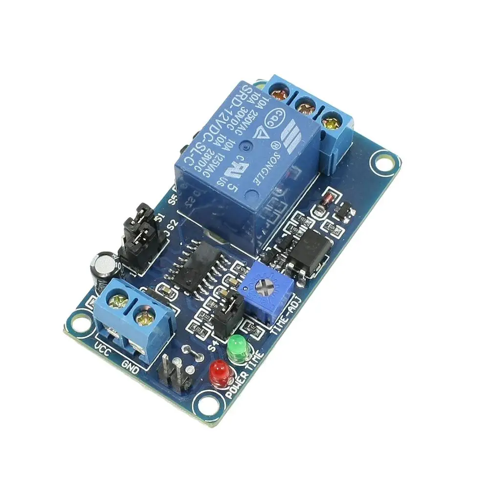 Glyduino 12V источник питания Регулируемая задержка таймер триггер реле нормально