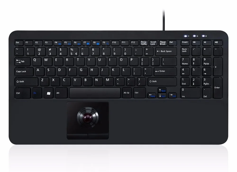 Perixx PERIBOARD-518H Dual Zone USB Проводная клавиатура с трекбол usb-хаб ножницы ножная структура клавиш