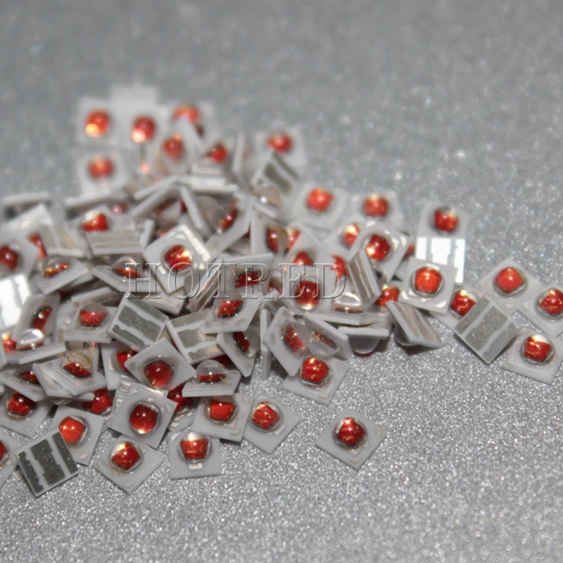 50 шт./лот 1 Вт 3 3535 SMD высокомощный янтарно желтый светодиодный диодный чип