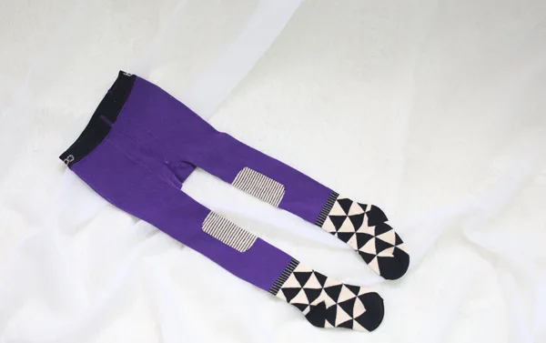 Purple Европейские колготки для маленьких детей, хлопковые колготки для мальчиков и девочек, милые колготки с большими попками для малышей, разноцветные брендовые колготки для детей 6-36 месяцев, meias - Цвет: Purple