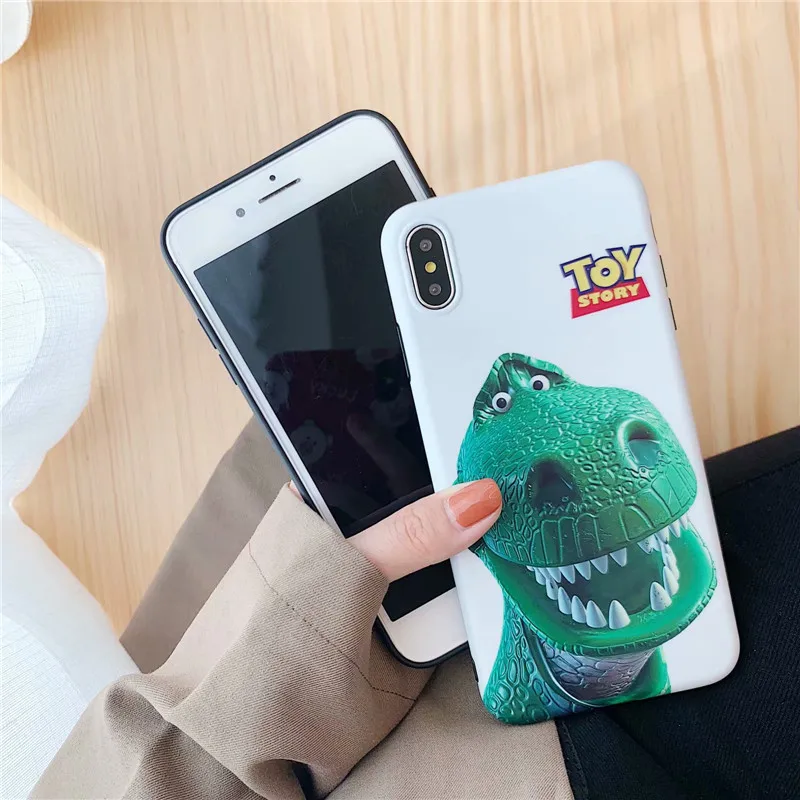 DISCASE Cute Cartoon Animal Phone Case For iphone 8 7 6 6s plus XS MAX XR X IMD Glossy Soft Shell All Inclusive Capa | Мобильные