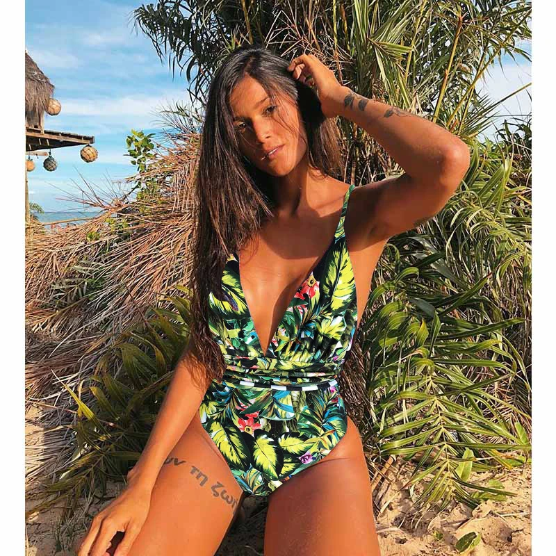 Новинка 2019 купальный костюм пикантный цельный купальник женский бандажный с