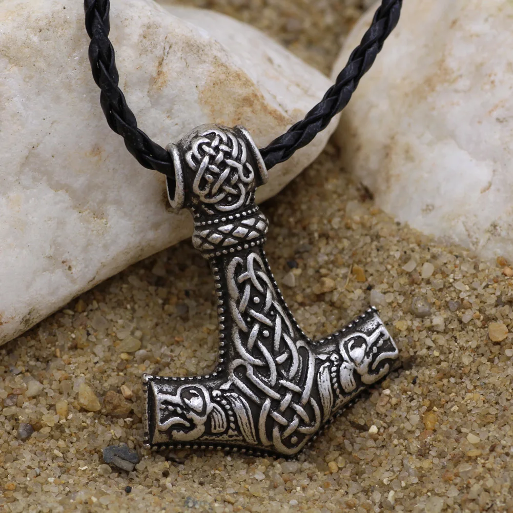 Youe shone Men Norse God Викинг один волк Торс Молот Мьёльнир кулон | Украшения и аксессуары