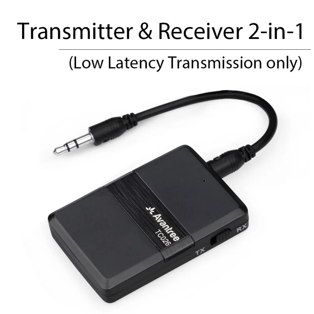 Avantree Bluetooth передатчика 2 в 1 APTX Low Latency V4.1 аудио передатчик и приемник Беспроводной