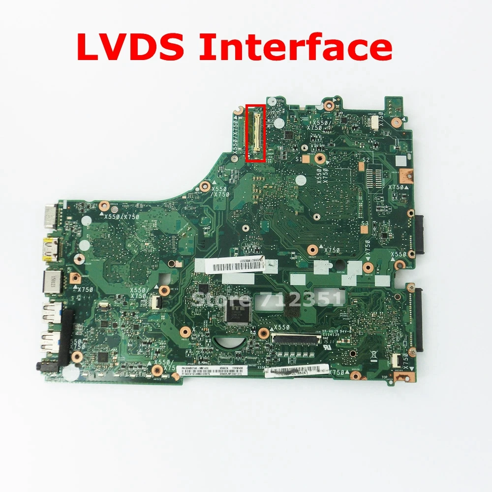 X550ZA A8 7200P CPU Материнская плата ASUS X550ZE X550Z X550 K550Z X555Z VM590Z материнская для ноутбука LVDS