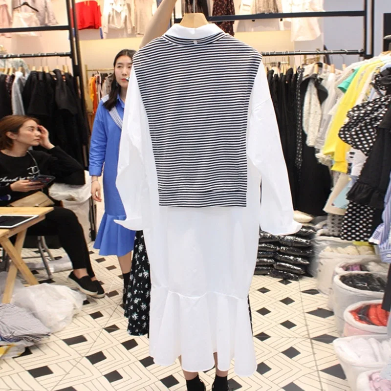 2019 Новинка весны корейский для женщин Элегантный дизайн трубы платье Vogue с