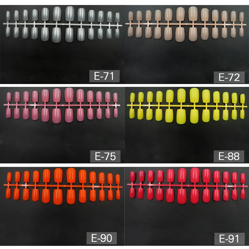5 комплектов новые цветные профессиональные накладные ногти 28 насадок
