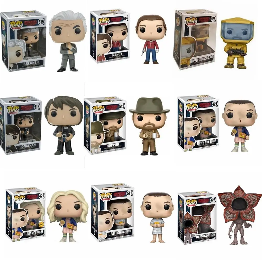 Funko pop Official Stranger Things Eleven Demogorgon Hopper Джонатан Нэнси Бреннер Джойс фигурки
