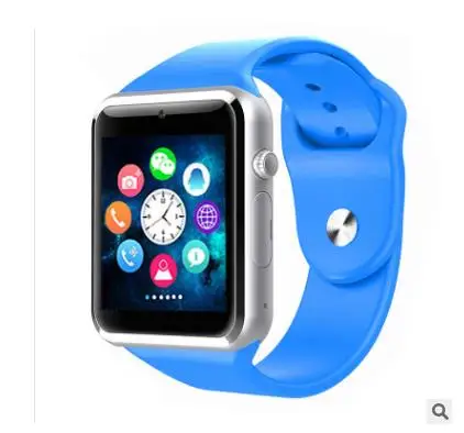 Синий A1 Смарт часы Bluetooth Smartwatch спортивные SIM TF телефон Вах наручные часы для Android Xiaomi huawei Apple samsung Для мужчин Smartwatch - Цвет: Синий