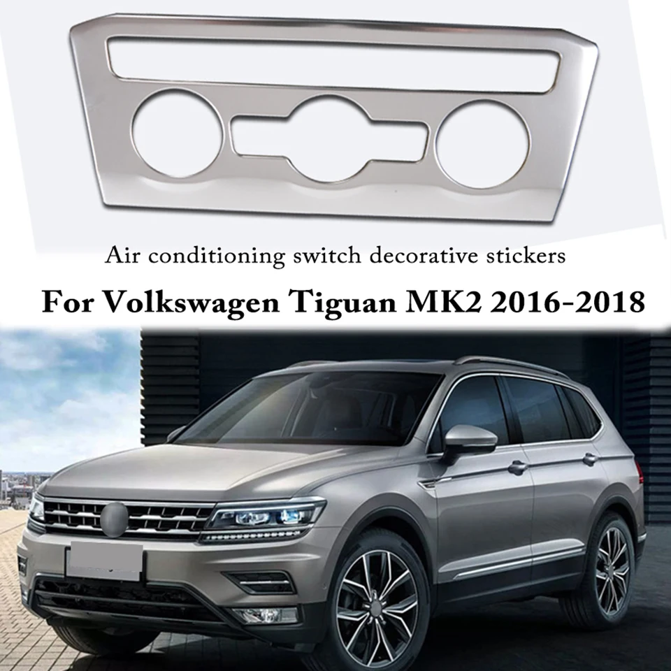 ZD Car Covers Dashboard AC Navigator Panel Stickers For VW Tiguan 2 MK2 Accessories For Volkswagen Tiguan 1pcs