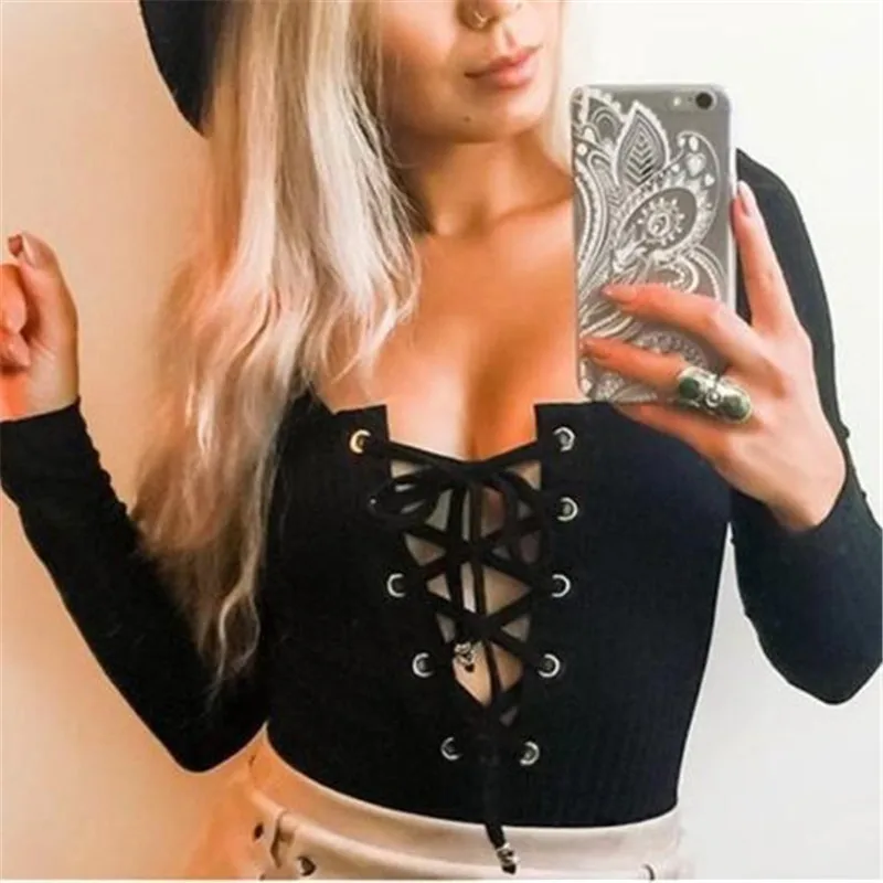 

Womens Full Lace Strappy Plunge O-Neck Bodycon Leotard Tops Bodysuit Women Sexy Fashion Bodysuits