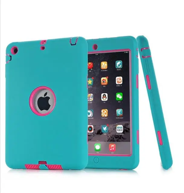 sky blue pink Двухцветный силиконовый противоударный защитный чехол для Apple iPad mini 4 mini4 7,9 A1538 A1550 Coque Capa Funda - Цвет: sky blue pink