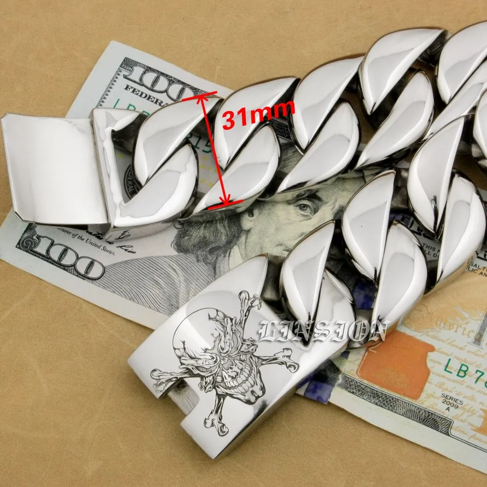 Мужской браслет 5C104 из нержавеющей стали с глубокой лазерной гравировкой в стиле