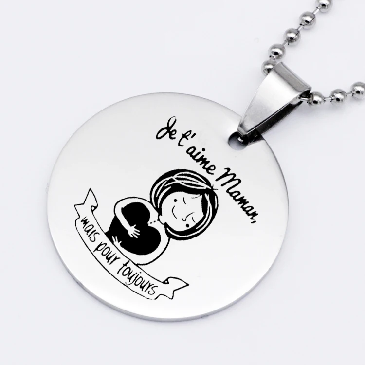 Ожерелье женское из нержавеющей стали с подвеской wais pour всегда YP6922 | Украшения и