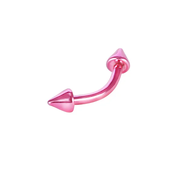 B-Pink 1 шт. 16 г изогнутая гантель кольцо для соска банан бар хирургическое стальное кольцо в бровь ухо пупок губы пирсинг для тела ювелирные изделия MD007 - Окраска металла: B-Pink
