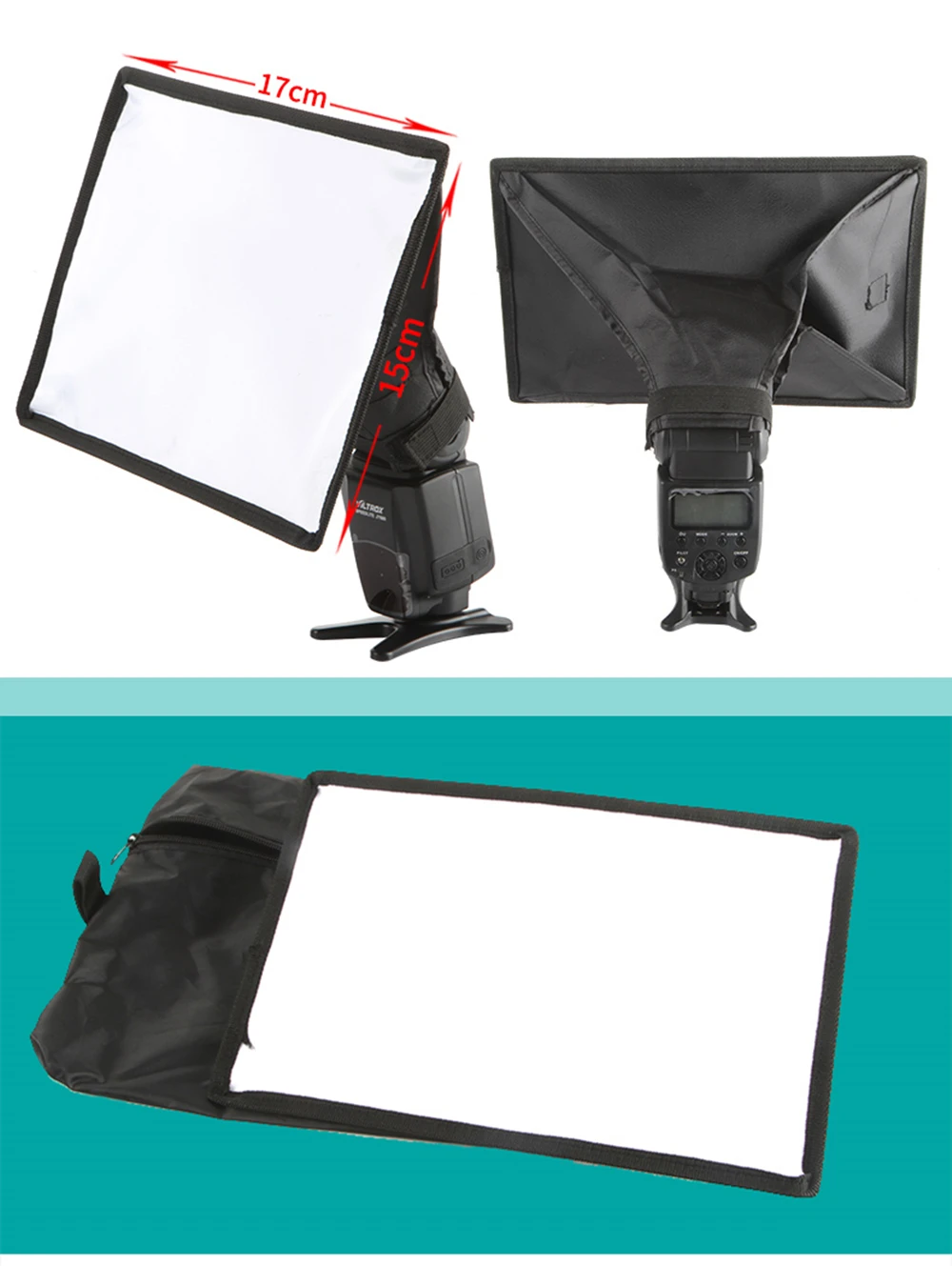 

Viltrox 15x17cm Flash Speedlite Universal Mini Portable Softbox Diffuser for Canon Nikon Sony Godox Viltrox JY-680A JY-680Ch