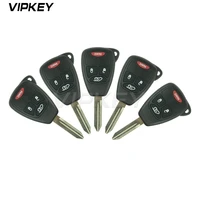 remotekey 5pcs 3 button with panic remote head key shell case for chrysler dodge jeep