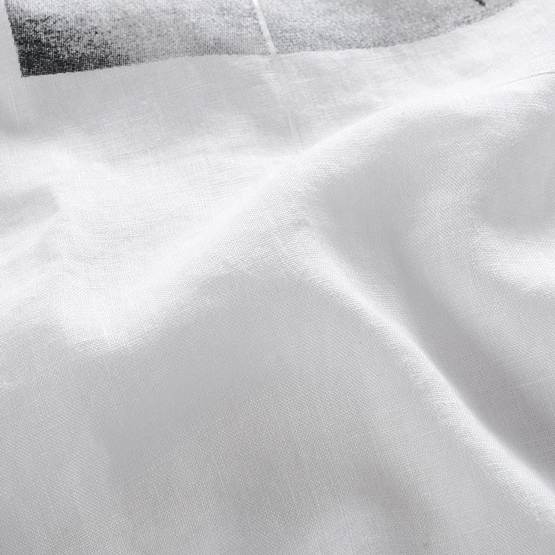 Футболка мужская эластичная из дышащего льна брендовая Повседневная рубашка с